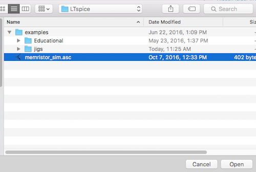 memristor sim ltspice