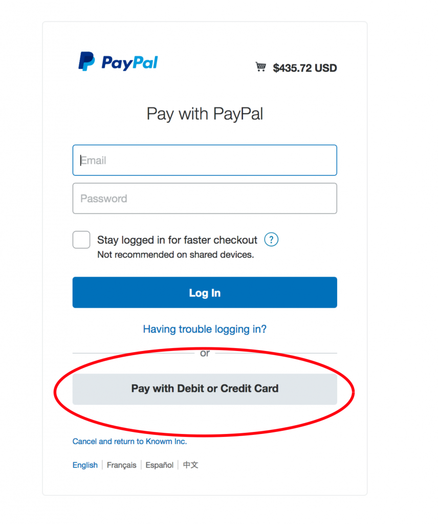 Paypal Credit Card Payment Options